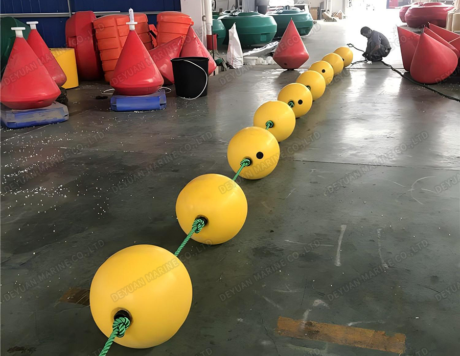 Поплавковый шар со сквозным отверстием из полиэтилена 40 см-DEYUAN MARINE 5