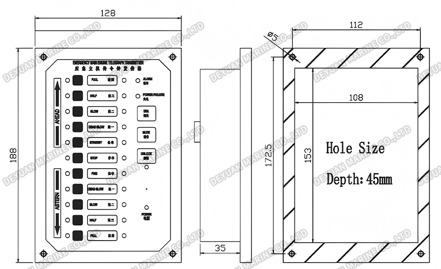 Одномоторный телеграфный передатчик CL-T - DEYUAN MARINE2
