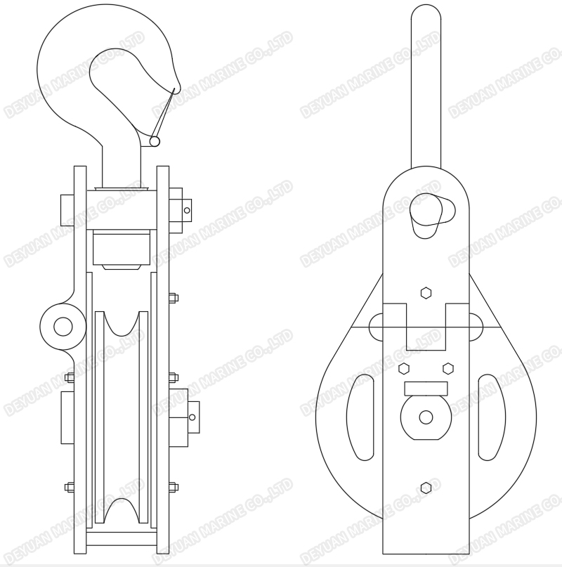 231581 SM 200 Блок с крюком DEYUAN MARINE 1