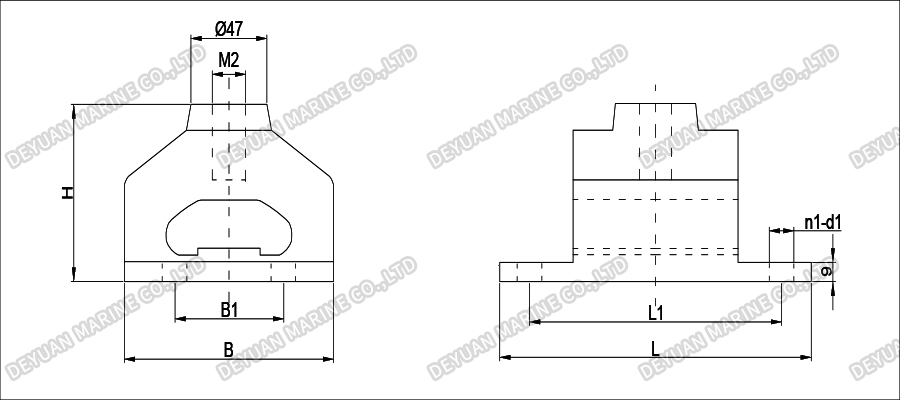 Резиновый виброизолятор типа WH-DEYUAN MARINE3