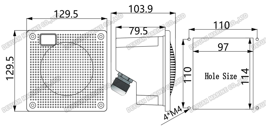 YDC-口DF Водонепроницаемые громкоговорители скрытого типа-DEYUAN MARINE2