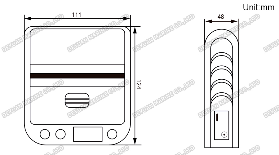 Принтер последовательного порта с защитой IP54 PT408-DEYUAN MARINE 4