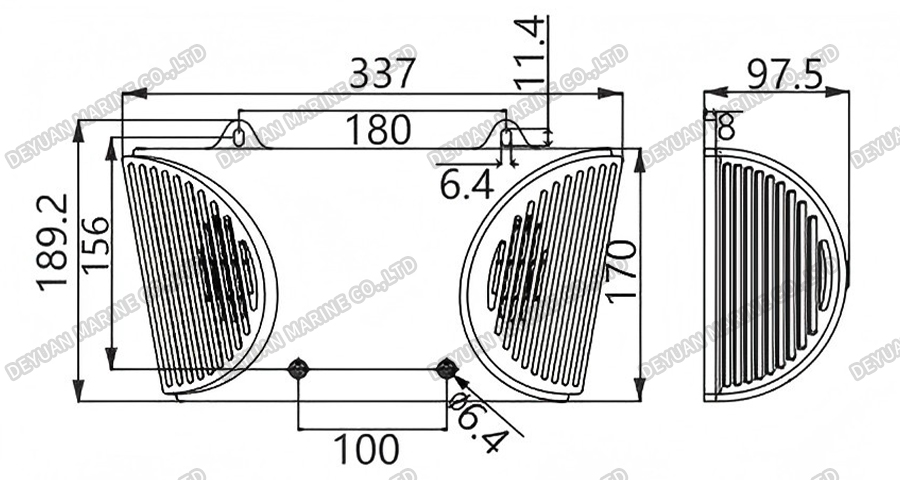 Двухбасовый динамик YDC-□S-DEYUAN MARINE2
