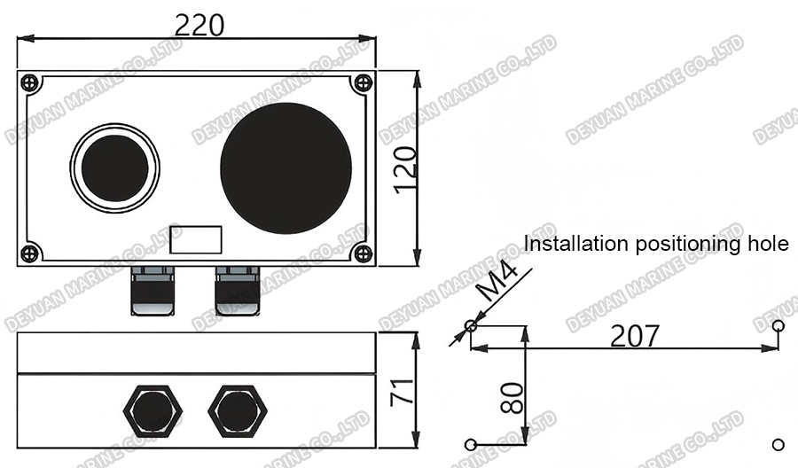 YLX120-F Водонепроницаемый светильник и электронный звонок-DEYUAN MARINE2