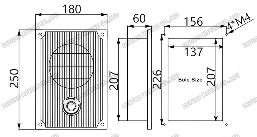 YDC-口Q Низкочастотные громкоговорители скрытого типа-DEYUAN MARINE2