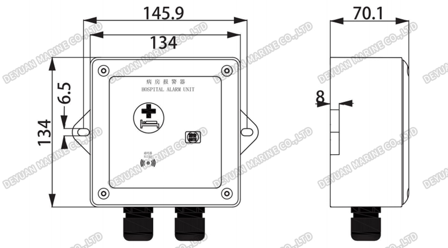 YBJ-2G Настенная больничная сигнализация-DEYUAN MARINE2