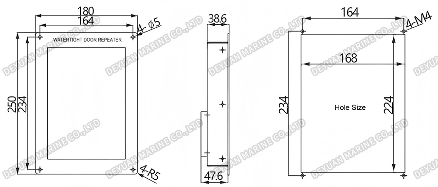 MSA-1FQ Водонепроницаемый дверной повторитель скрытого типа-DEYUAN MARINE2