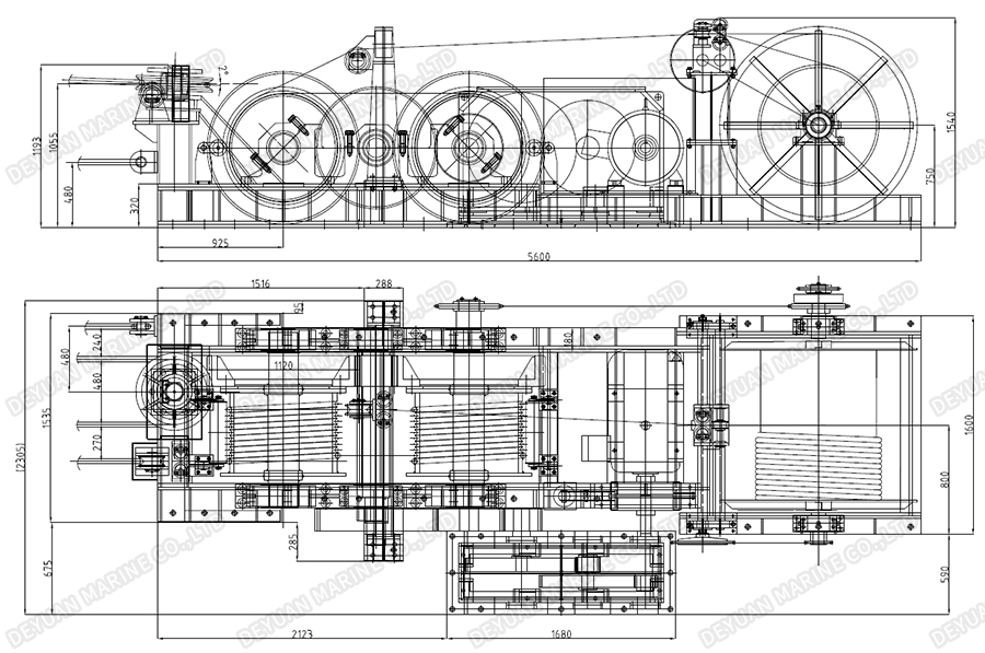 ПРОЕКТ СТАПНОЙ ЛЕБЕДКИ С ФРИКЦИЕЙ-Deyuan Marine-Рисунок 2