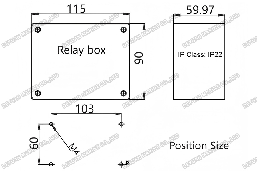 Релейный блок звукового телефона FR-100-DEYUAN MARINE2
