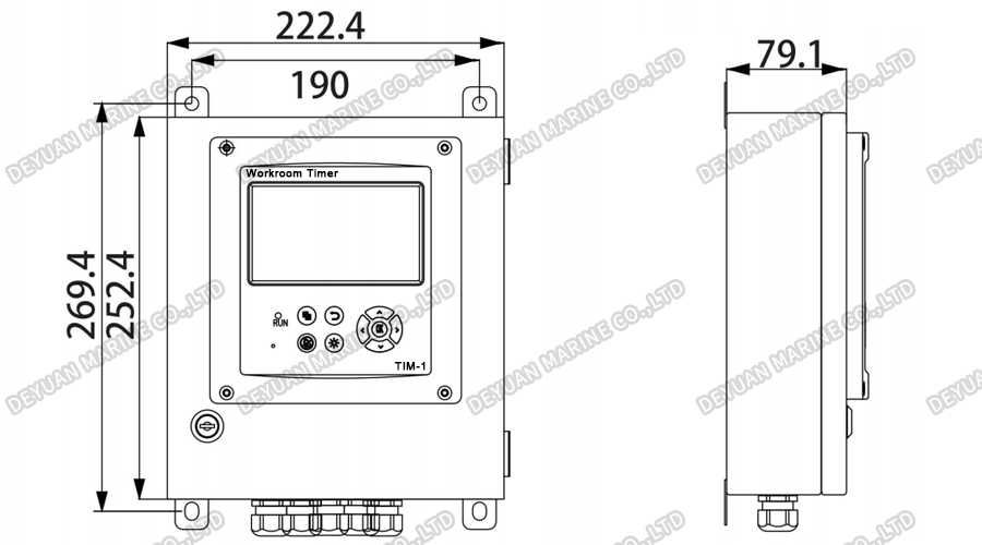 TIM-1 Настенный таймер для рабочей комнаты-DEYUAN MARINE2