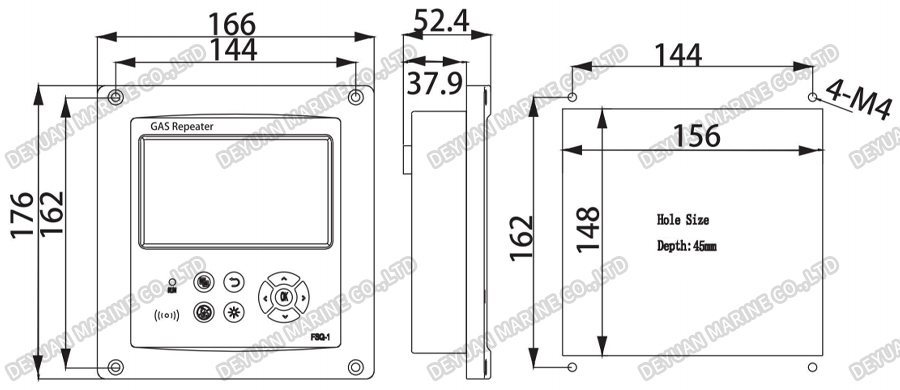 Ретранслятор газовой сигнализации ГАЗ-1FF-DEYUAN MARINE2