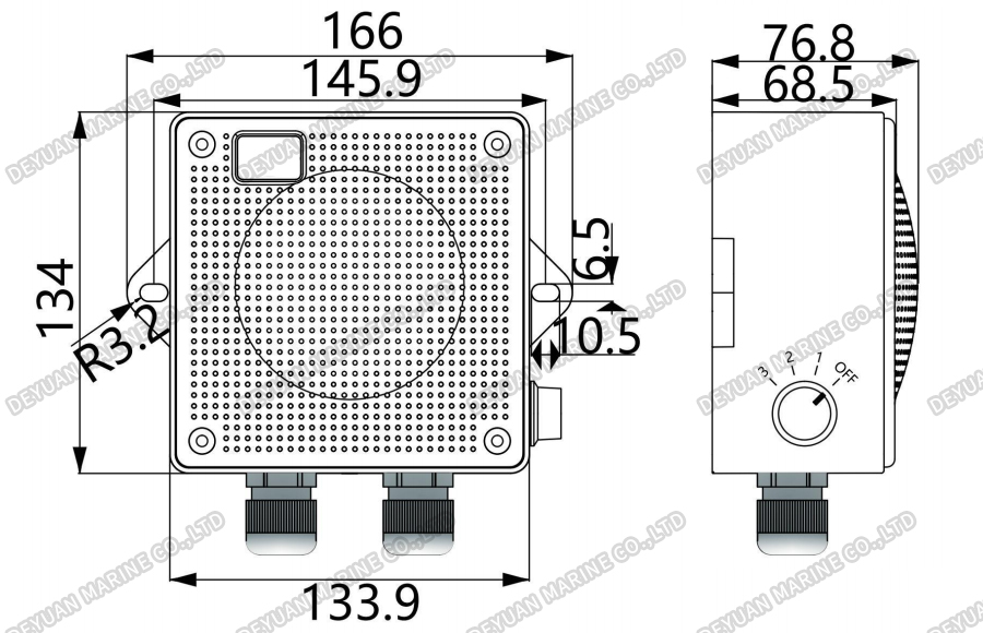 YDC-口AG Настенные низкочастотные громкоговорители-DEYUAN MARINE2