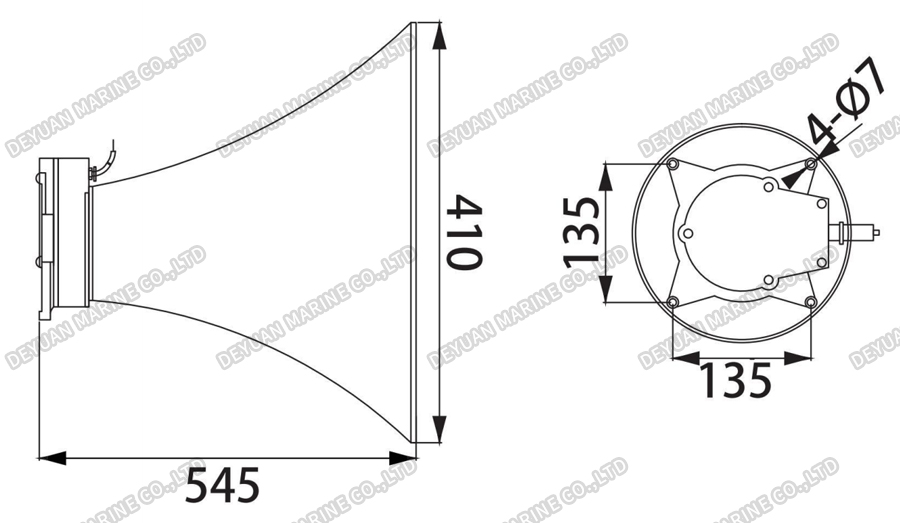 Высокочастотные громкоговорители YHC50-1-DEYUAN MARINE2