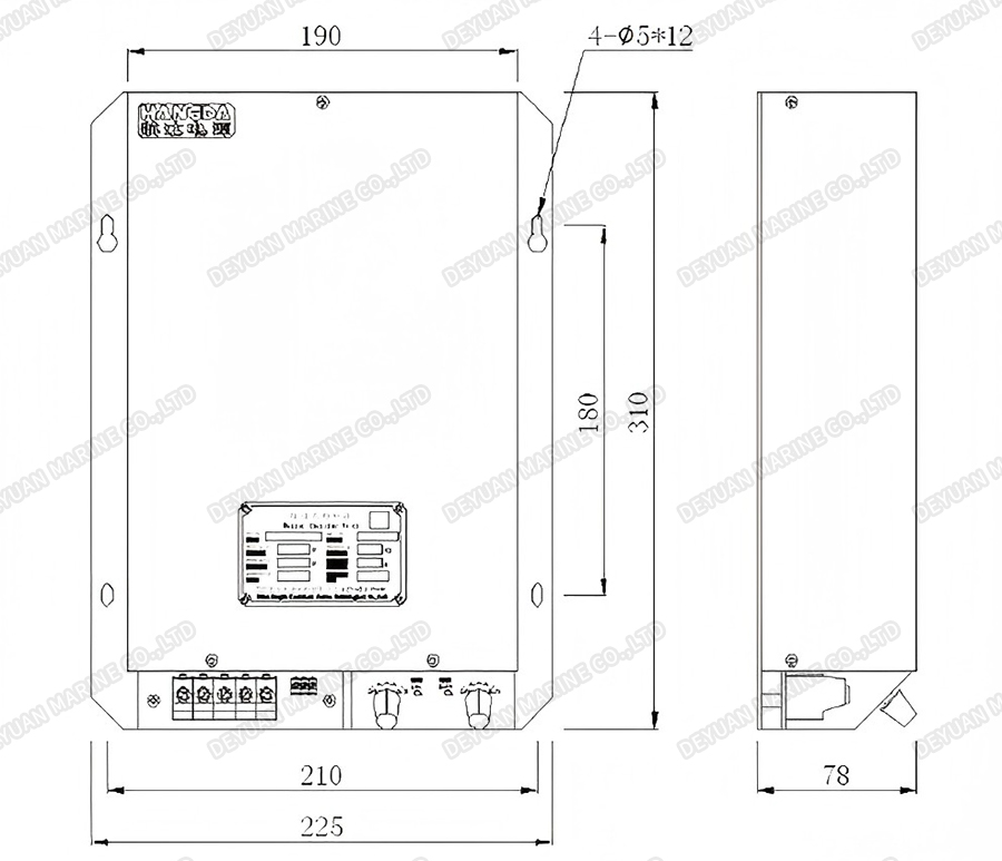 Морской регулятор напряжения CWHD-2030A-Deyuan Marine 1