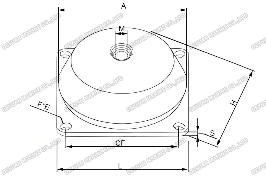 Резиновый амортизатор типа JY-DEYUAN MARINE3