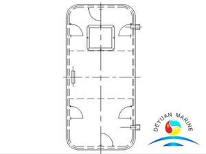 Морская стальная герметичная дверь с квадратным окном для лодки