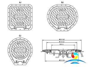 QL-403 Водонепроницаемая крышка люка утопленного типа из алюминия (с шарниром)